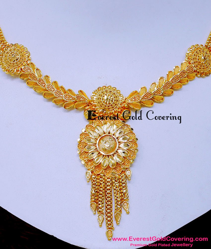 NLC1633 - Artificial Jewellery Necklace Designs In Gold Pattern