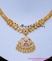 NLC1637 - Gold Plated Jewellery Impon Stone Necklace for Women