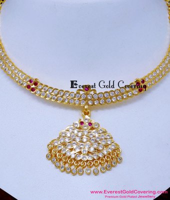 NLC1641 - Impon Traditional Old Model Attigai Necklace Designs