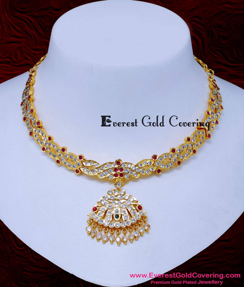 NLC1642 - First Quality Impon Attigai Necklace Design Online