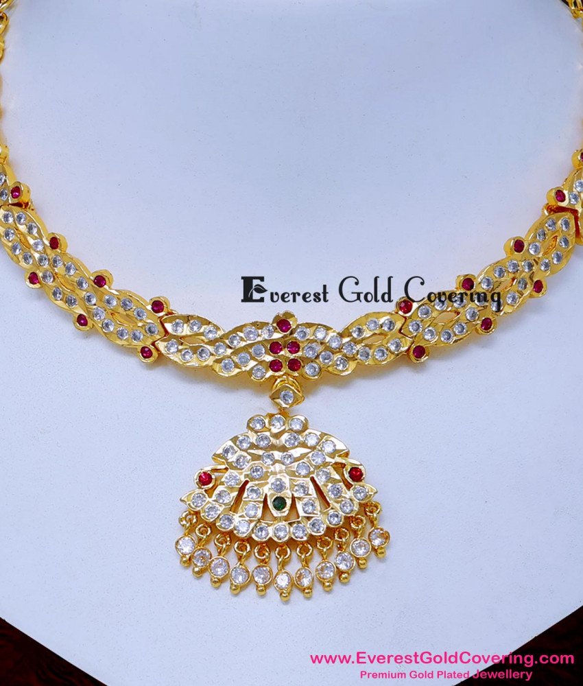 NLC1642 - First Quality Impon Attigai Necklace Design Online