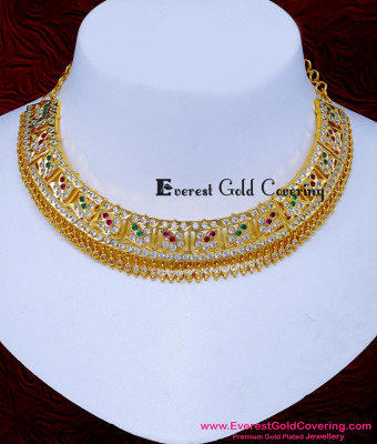 NLC1643 - Latest Impon Choker Necklace Designs for Wedding