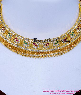 NLC1643 - Latest Impon Choker Necklace Designs for Wedding
