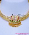 NLC1645 - Beautiful Lotus Design Impon Attigai Necklace Online