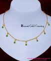 NLC1648 - New Model Green Stone Drop Necklace Designs Artificial