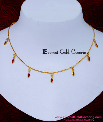 NLC1650 - Trendy Modern Simple Gold Necklace Designs for Girls