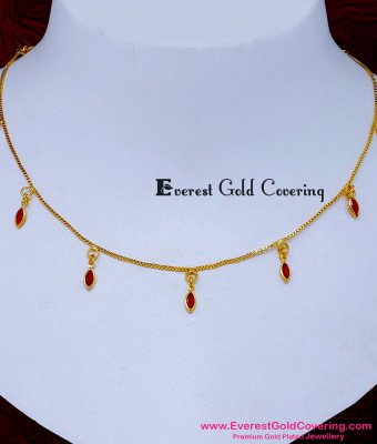 NLC1650 - Trendy Modern Simple Gold Necklace Designs for Girls