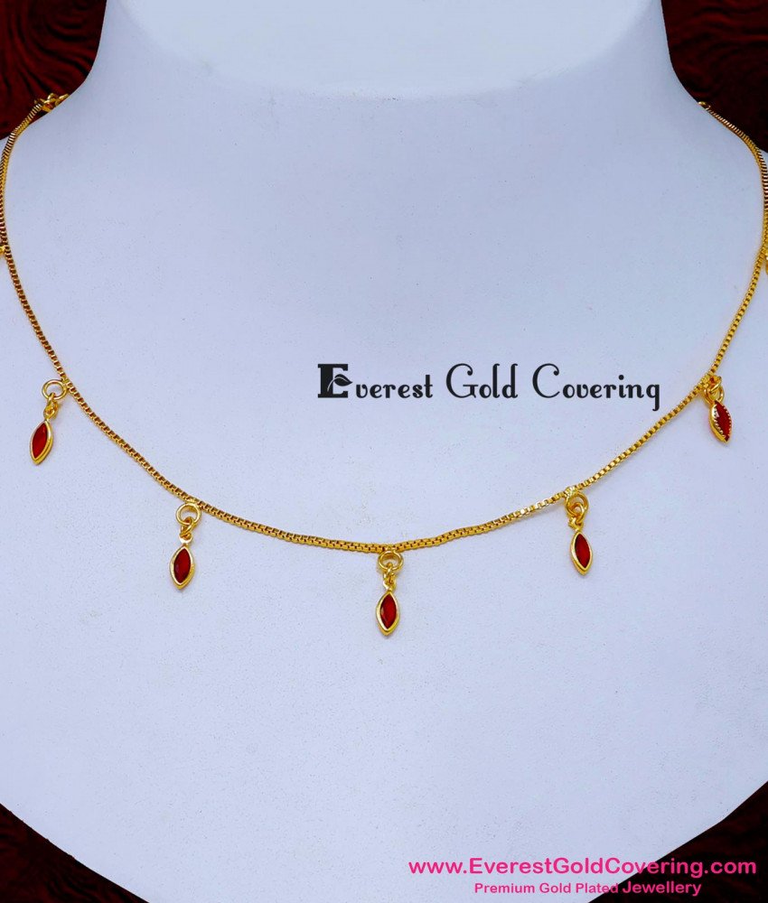 NLC1650 - Trendy Modern Simple Gold Necklace Designs for Girls