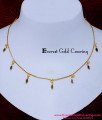 NLC1651 - 1 Gram Gold Plated Unique Black Stone Drop Necklace