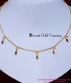 NLC1651 - 1 Gram Gold Plated Unique Black Stone Drop Necklace