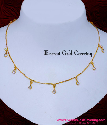 NLC1653 - Unique Simple White Stone Western Necklace Designs