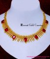 NLC1654 - Latest Ruby Stone Gold Plated Mullamottu Mala Necklace