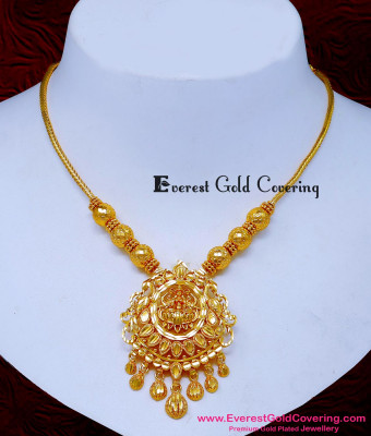 NLC1655 - Trendy Lakshmi Necklace Gold Like Imitation Jewellery