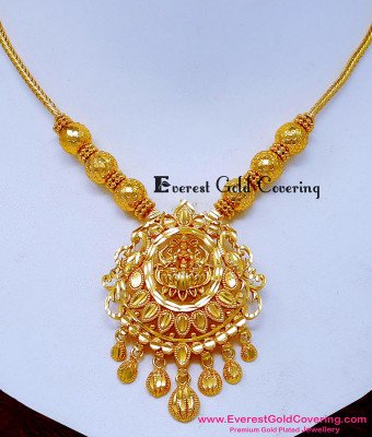 NLC1655 - Trendy Lakshmi Necklace Gold Like Imitation Jewellery