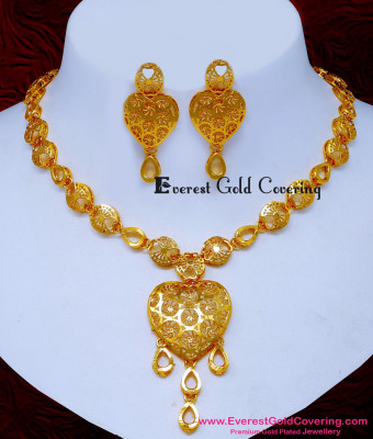 NLC1659 - Latest Light Weight Dubai Gold Necklace Design Online