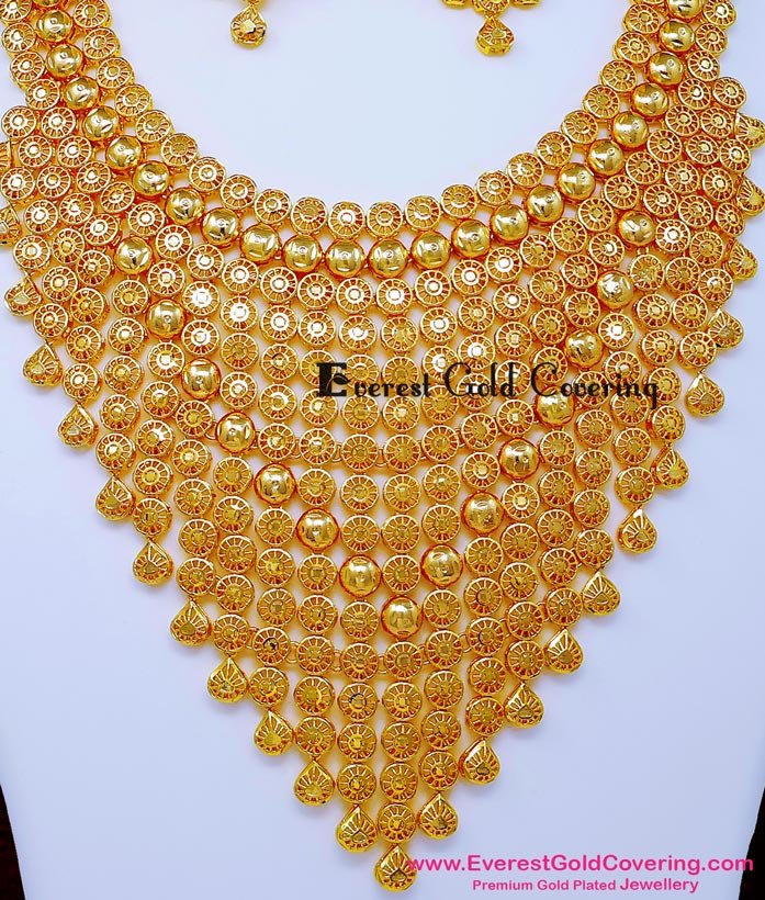 NLC1661 - Grand Look Heavy Arabic Jewellery Big Necklace for Wedding