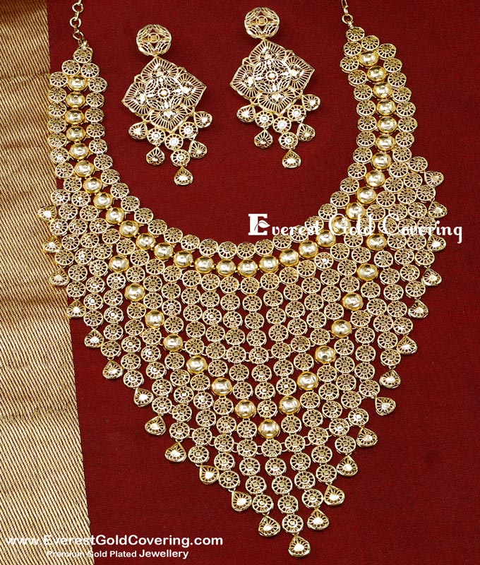 NLC1661 - Grand Look Heavy Arabic Jewellery Big Necklace for Wedding