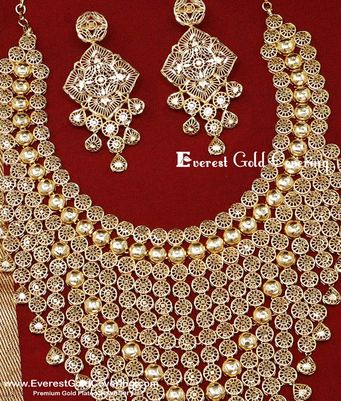 NLC1661 - Grand Look Heavy Arabic Jewellery Big Necklace for Wedding