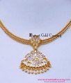 NLC1662 - Trendy White Stone Daily Wear Impon Attigai Necklace