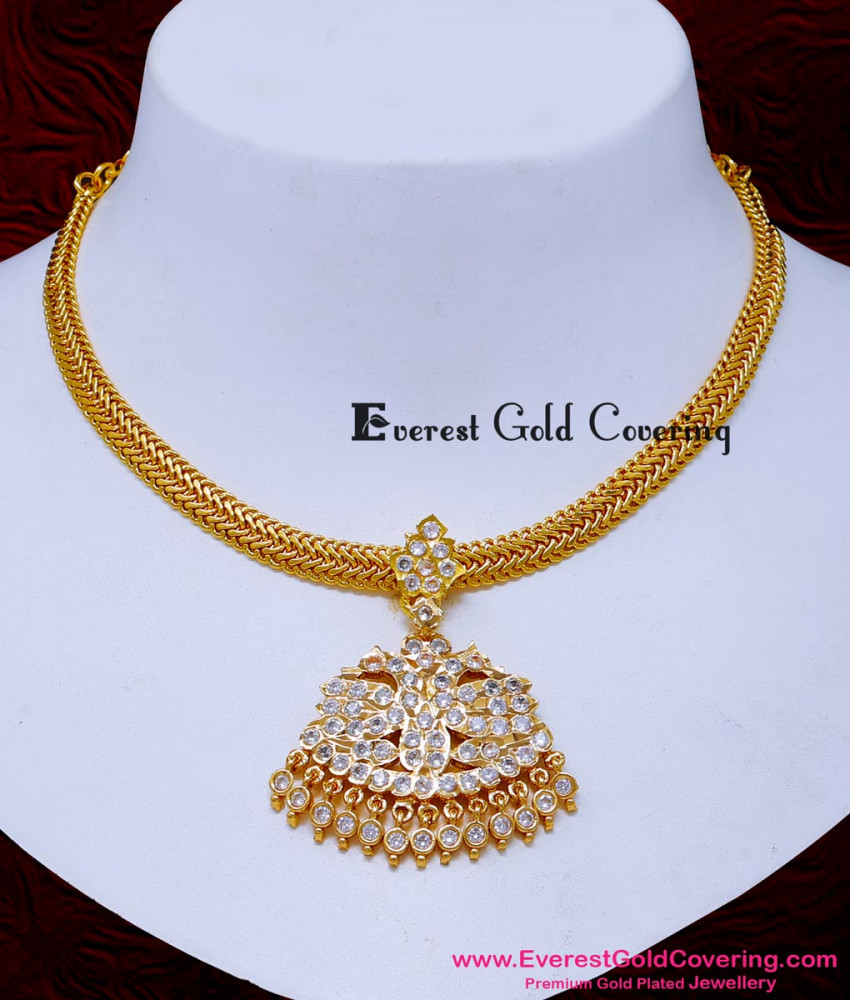 NLC1663 - Traditional Attigai Necklace Lightweight Impon Jewellery