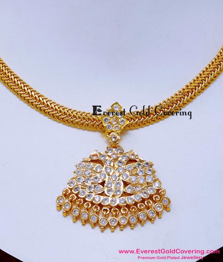 NLC1663 - Traditional Attigai Necklace Lightweight Impon Jewellery