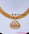 NLC1666 - Gold Look Old Model Attigai Necklace Design for Wedding