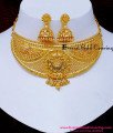 NLC1669 - First Quality 2 Gram Gold Forming Choker Necklace Set