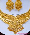 NLC1670 - First Quality 2 Gram Gold Forming Necklace Set for Wedding