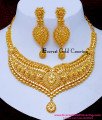 NLC1671 - Real Gold Look Necklace Set 2 Gram Gold Jewelry Online