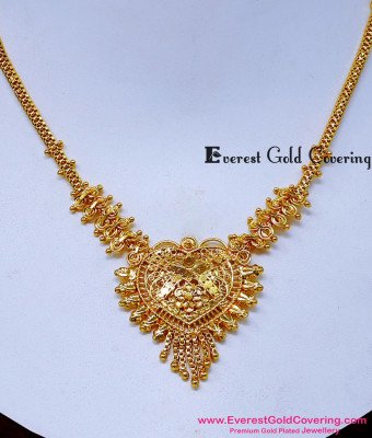 NLC1672 - 1 Gram Gold Plated Simple Lightweight Gold Necklace