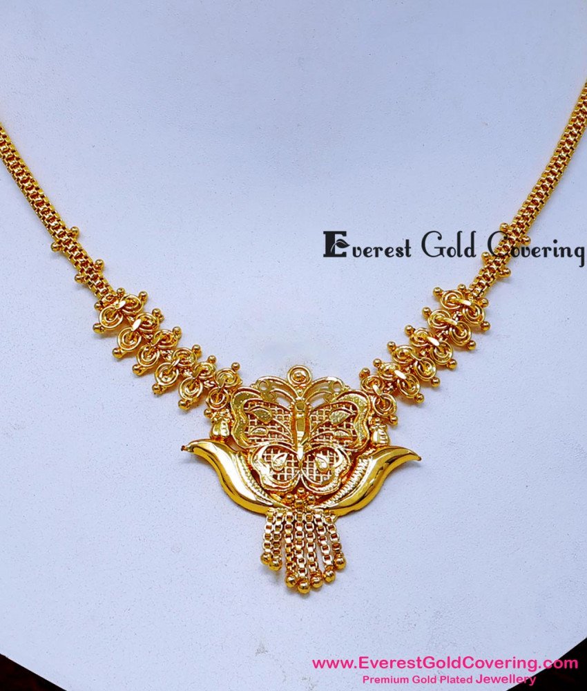 NLC1673 - Imitation Jewellery Simple Small Gold Necklace Designs