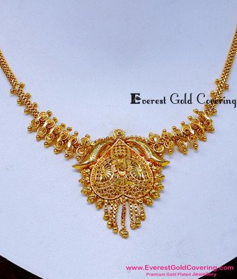 NLC1674 - Light Weight Daily Wear Necklace Gold Plated Jewellery