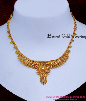 NLC1676 - Traditional Gold Covering  Latest Necklace Design