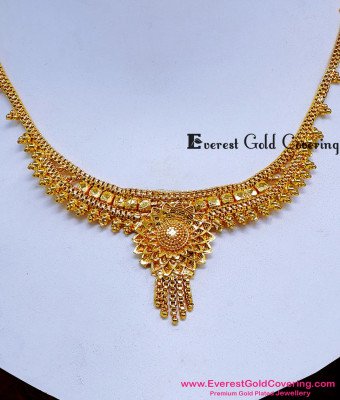NLC1676 - Traditional Gold Covering  Latest Necklace Design