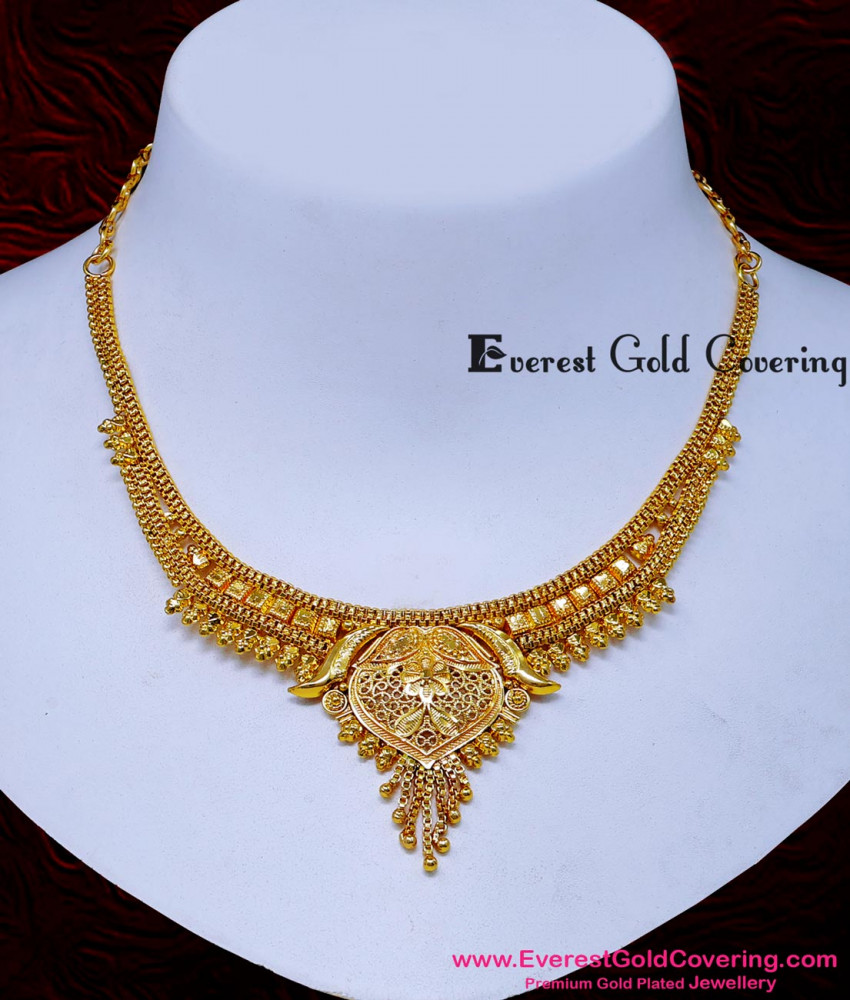 NLC1679 - 1 Gram Gold Artificial Jewellery Gold Necklace Design