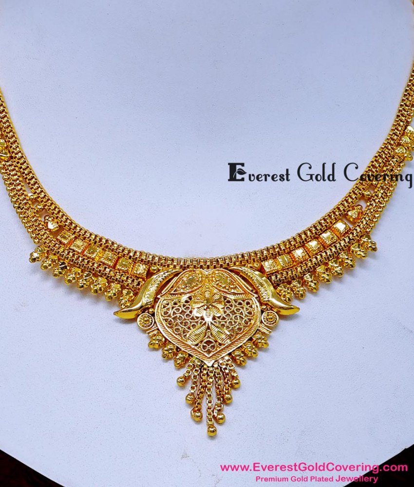 NLC1679 - 1 Gram Gold Artificial Jewellery Gold Necklace Design