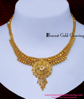 NLC1680 - Best Quality Gold Plated Small Gold Necklace Designs