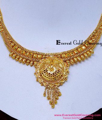 NLC1680 - Best Quality Gold Plated Small Gold Necklace Designs