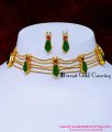 NLC1682 - Traditional Kerala Green Nagapadam Choker Necklace