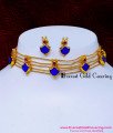 NLC1683 - Kerala Style Palakka Choker Necklace Set for Wedding