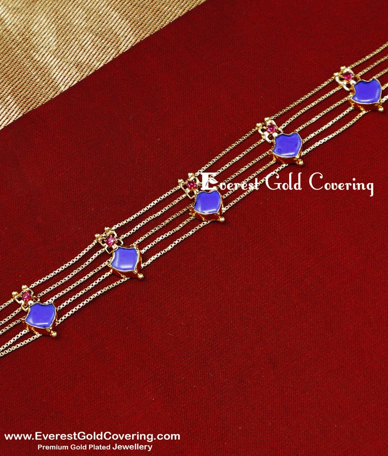 NLC1683 - Kerala Style Palakka Choker Necklace Set for Wedding