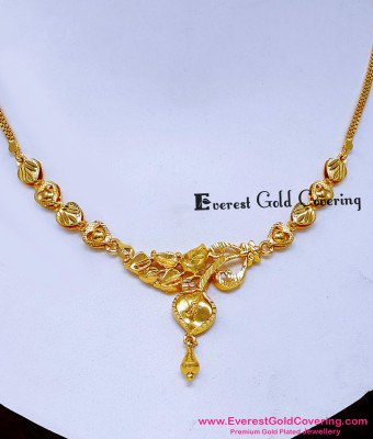 NLC1692 - Simple Light Weight Daily Wear 1 Gram Gold Necklace