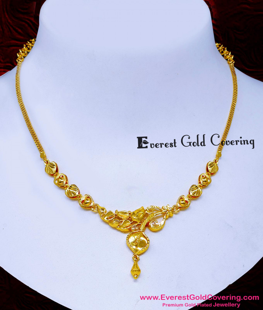 NLC1692 - Simple Light Weight Daily Wear 1 Gram Gold Necklace