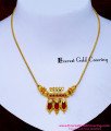 NLC1695 - Kerala Jewellery Light Weight Red Palakka Necklace