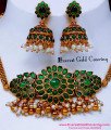 NLC1698 - Kemp Choker Necklace Set Matching Jewellery for Saree
