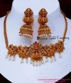 NLC1702 - Antique Jewellery Temple Design Choker Necklace Set