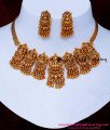 NLC1703 - Beautiful Antique Lakshmi Choker Necklace Set Online