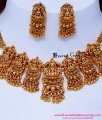 NLC1703 - Beautiful Antique Lakshmi Choker Necklace Set Online