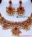 NLC1704 - South Indian Antique Jewelry Latest Pearl Necklace Set