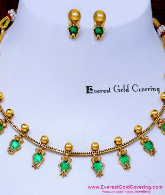 NLC1713 – Latest Antique Jewellery Palakka Mala Necklace Set